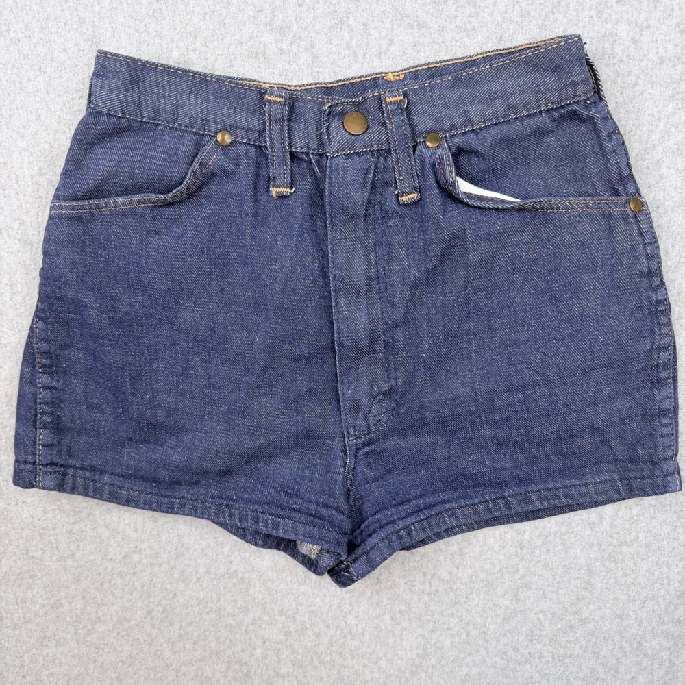 Vintage Wrangler High Waisted Denim Shorts Made in USA Dark Wash Misses 11/12